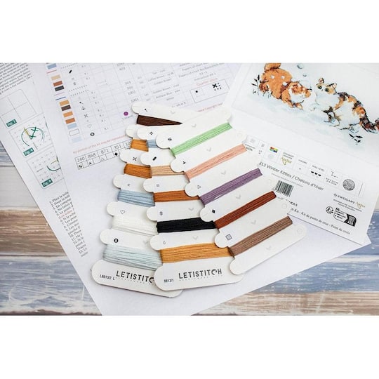 LetiStitch Winter Kitties Counted Cross Stitch Kit